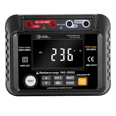 pce-instruments-contrôleur-d-installation-électrique-pce-mo-1500-6212337_3402251 Contrôleur d'installation électrique PCE-MO 1500 – Image 1